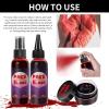 3PCS Halloween Fake Blood Makeup Kit, Washable Fake Blood With Coagulated 1.41oz + Spray 1.76oz + Dripping 1.76oz, BLOOD MakeUp Kit For Sfx, Cosplay, Halloween Makeup, Zombie Vampire Monster view 2