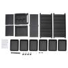7-Tier Rolling Beauty Cart with Lock  Heavy Duty Mobile Storage Organizer for Salon, Barber, Nail Supplies  Black PVC Wheels, Multi-Layer Hair & Cosmetic Trolley (19.7" x 17.7" x 34.6") view 4