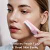 WLU Dermaplane Razor for Women Face with 10 Replaceable Blades, Dermaplaning Tool for Face to Remove Facial Hair & Peach Fuzz, Sonic Dermaplaning Tool for Women, Dermaplane Razor(Pink) view 2