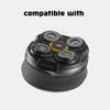 Micro Touch Titanium Head Shaver Replacement Head, 4PCS MTTTBHS Head Shaver Blades, 4 Cleaning Brush view 2