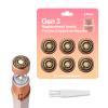 FRASAM 6Pack Facial Rose Gold Gen 3 Replacement Heads for Flawless Hair Remover Generation 3, 18K Gold Double Blades view 1