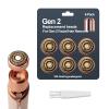 FRASAM 6Pack Facial Rose Gold Gen 2 Replacement Heads for Flawless Hair Remover Generation 2, 18K Gold Double Blades view 1