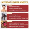 Beetroot Powder for Face Pack, Hair, Skin, Lip | 100% Pure Organic Beetroot Powder - 100g view 3