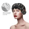 Owl Eyes Shower Cap for Women Men Double Layer Waterproof Bath Cap Elastic Reusable Shower Hat Bath Hair Wrap Hat Washable Shower Bonnet for Long Hair, Braids view 2