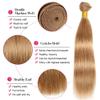 Blonde Bundles Human Hair Straight Bundles 30 30 30 Inch Unprocessed Brazilian Virgin Remy Hair 3 Bundle #27 Honey Blonde Straight Human Hair Extensions For Women 50 Gram Per Bundle view 3