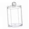 ABOOFAN Small Transparent Cotton Pad Holder with Groove Plastic Storage Box for Bathroom Mouthwash Cup Organizer Compact and Makeup Cotton Swab Container view 1
