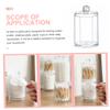 ABOOFAN Small Transparent Cotton Pad Holder with Groove Plastic Storage Box for Bathroom Mouthwash Cup Organizer Compact and Makeup Cotton Swab Container view 2