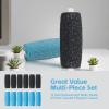 12 Pcs Replacement Rollers Head Refills Compatible with Amope Pedi-Perfect Pro Electric Callus Remover Foot File (6 Extra Coarse & 6 Regular Coarse) view 3