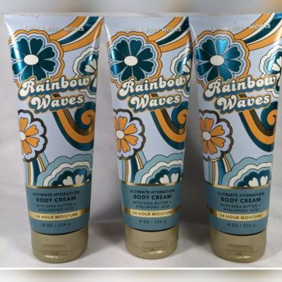 3 Rainbow Waves LOVE ALWAYS WINS ULTIMATE HYDRATION BODY CREAM LOTION bath and body 8 oz