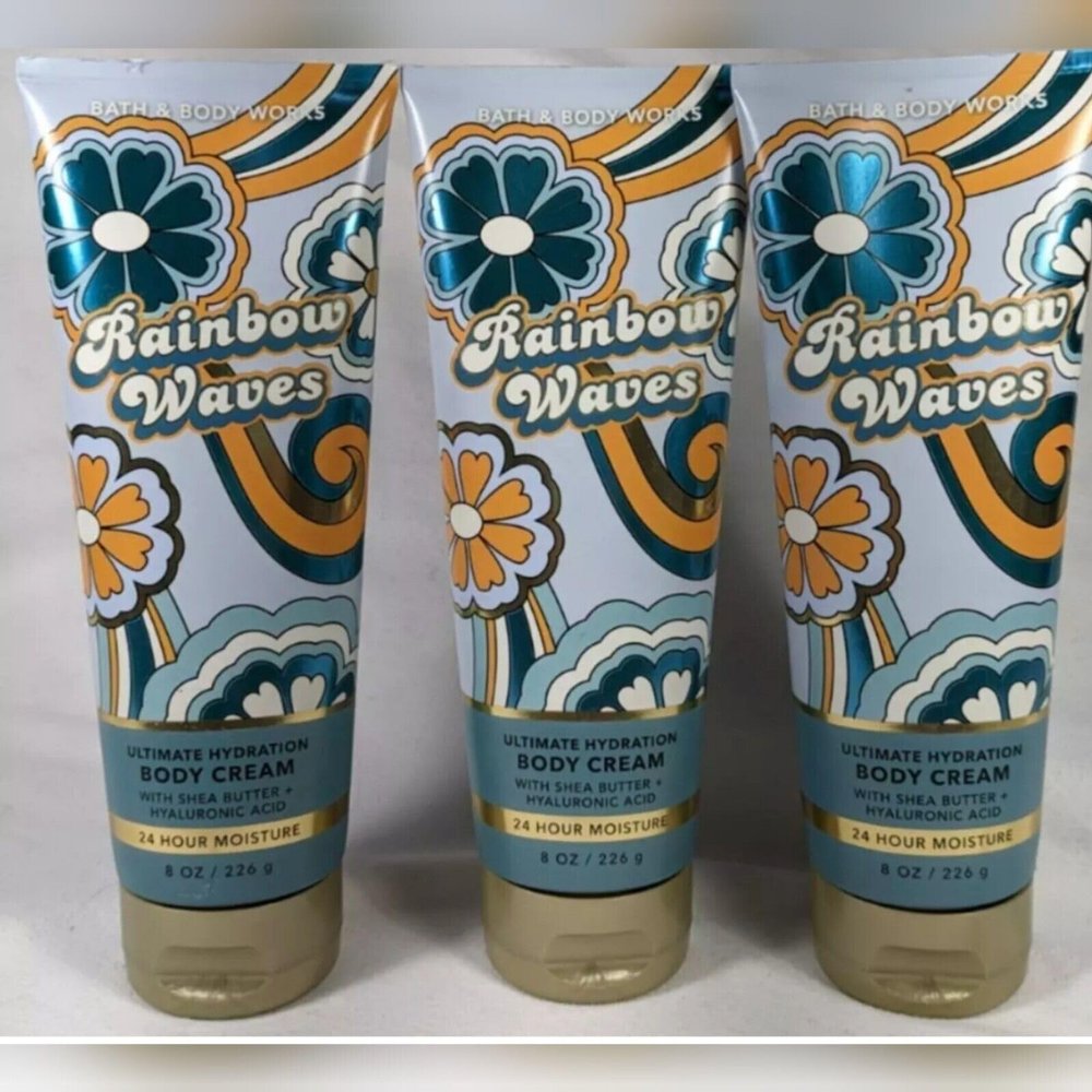 3 Rainbow Waves LOVE ALWAYS WINS ULTIMATE HYDRATION BODY CREAM LOTION bath and body 8 oz
