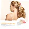 FRCOLOR 2Pcs Colorful Acrylic Hair Clamps for French Design Non Slip Jaw Clips with Strong Hold for Thick Curly Straight Hair Durable Heavy Duty view 2
