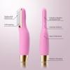 CEVEK Sonic Dermaplane Razor for Women Face, Dermaplaning Tool for Face, Facial Hair Removal for Women, Sonic Edge Technology, Peach Fuzz with 16 Replaceable Blades(Pink) view 4
