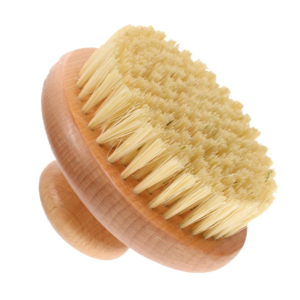 Baluue Comfortable Skin Exfoliating Bath Brush with Round Handle Durable Cleaning Scrubber for Home and Hotel Use Suitable for Full Body Shower and Massage