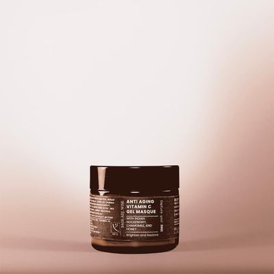 Anti-Aging Vitamin C Gel Masque 2 oz Jar Hydrating, Brightening Face Mask with Amla, Aloe, Chamomile, Licorice, Comfrey & Honey For Dull, Mature or Uneven Skin