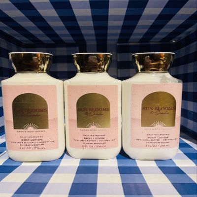 3 Sun Blooms & Suede Daily Nourishing Bath & Body Super Smooth Body Lotion 8 OZ