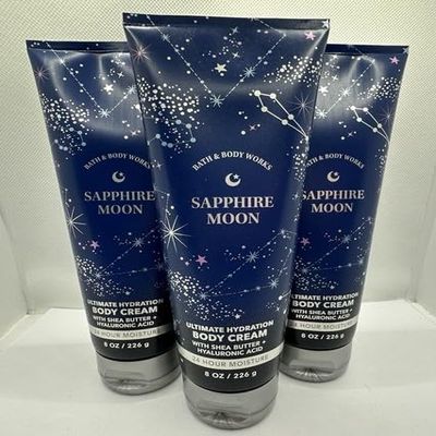 3 SAPPHIRE MOON ULTIMATE HYDRATION BODY CREAM LOTION bath and body 8 oz
