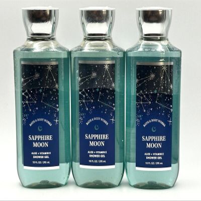 3 SAPPHIRE MOON bath & Body Wash Shower Gel 10 oz