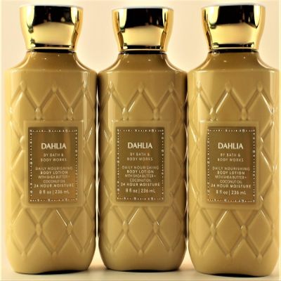 3 DAHLIA Daily Nourishing Bath & Body Super Smooth Body Lotion 8 OZ