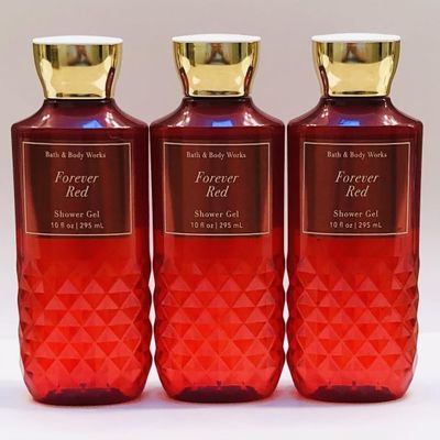 3 FOREVER RED bath & Body Wash Shower Gel 10 oz