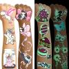 350+ Kids Themed Designs Temporary Tattoos for Girls - Individually Wrapped, Glow in the Dark, Waterproof Fake Tattoos - Multiple Themes: Mermaid, Unicorn, Dinosaur, Princess, Fairy, Animal, Butterfly view 1