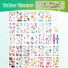 350+ Kids Themed Designs Temporary Tattoos for Girls - Individually Wrapped, Glow in the Dark, Waterproof Fake Tattoos - Multiple Themes: Mermaid, Unicorn, Dinosaur, Princess, Fairy, Animal, Butterfly view 3