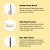ENTROPY MAKEUP Tough Brow Finisher, 2-In-1 Brow Tint Mascara with Built-In Comb, Skinny Brush, Long-Lasting, Lightweight, Natural Hold and Soft Tint, Dark Lavender view 3
