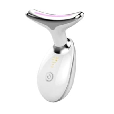 7-Color LED Facial Massager - Portable Skin Care Device for Wrinkles & Firming (White)