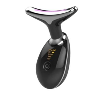 7-Color LED Facial Massager - Portable Skin Care Device for Wrinkles & Firming (Black)