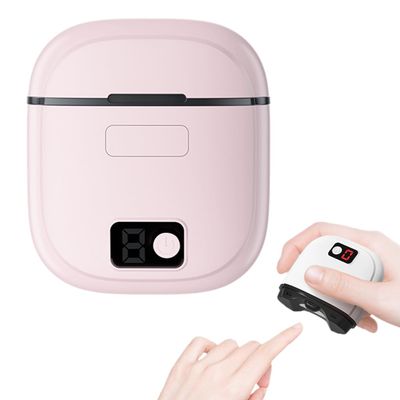 2 in 1 Electric Polishing Automatic Nail Clippers, 2025 New Automatic Electric Nail Clipper with Polishing, Upgrade USB Electric Nail Clippers Trimmer Nail Scraps Storage Trimmer (Pink)