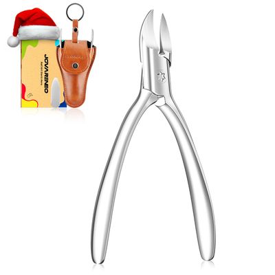 Ingrown Toenail Clippers Curved Blade Toe Nail Clippers for Thick Nails for Seniors, Hand Forged Stainless Steel Nail Clippers for Thick Toenails Podiatrist Nail Clippers for Men Women Elderly