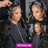 Women Body Wave Lace Front Wig HD Transparent 13X4 13X6 Human Hair Wigs With 4X4 Lace Closure 180 Density view 2