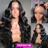 Women Body Wave Lace Front Wig HD Transparent 13X4 13X6 Human Hair Wigs With 4X4 Lace Closure 180 Density view 3
