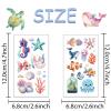 100 Pcs Ocean Animals Temporary Tattoos, Washable Sea Creature Tattoos Stickers, Ocean Theme Party Tattoos, Under The Sea Party Decorations for Parties, Classrooms view 2