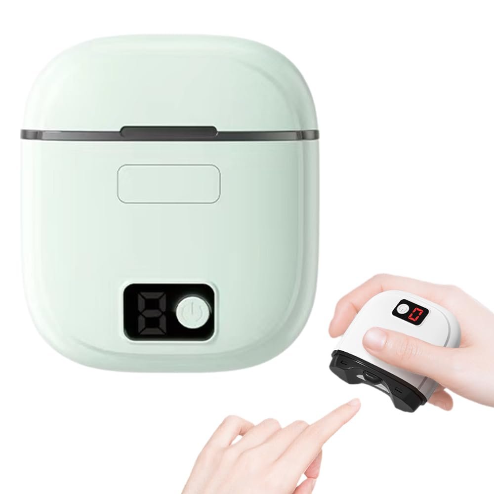 2 in 1 Electric Polishing Automatic Nail Clippers, 2025 New Automatic Electric Nail Clipper with Polishing, Upgrade USB Electric Nail Clippers Trimmer Nail Scraps Storage Trimmer (Green)