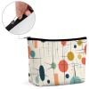 KMRHOUTIQ Small Makeup Bag with Zipper Modern Mid Century Travel Toiletry Bag for Women Leather Cosmetic Bags for Purse Waterproof Portable Zippered Pouch Personalized Mini Make Up Case Organizer view 4