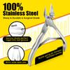 Ingrown Toenail Clippers Straight Blade Toe Nail Clippers for Thick Nails for Seniors, Stainless Steel Nail Clippers for Thick Toenails Ultra Slim 16mm Blade Podiatrist Nail Clippers (Straight Blade) view 4