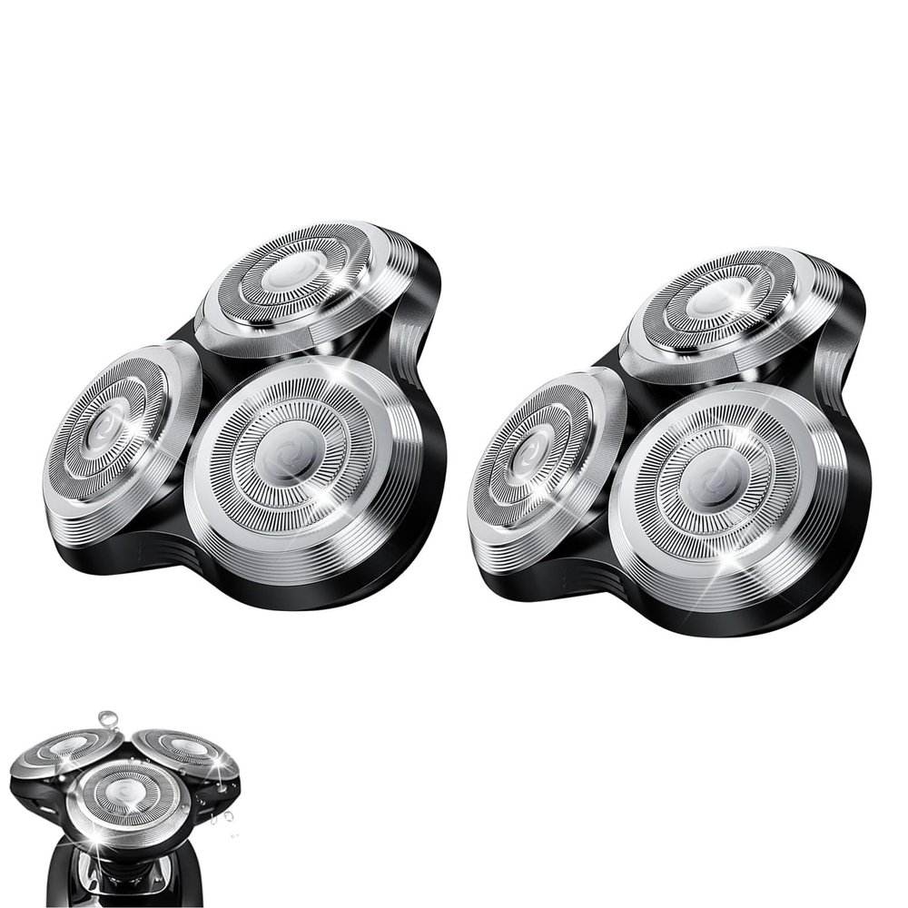 1PC SH90 Replacement Rotary Heads Compatible with Philips Norelco Shavers Series 9000,Replacement Shaver Head with Upgrade Double-Layer Precision Blades for Men's Shaving (Silver 2)