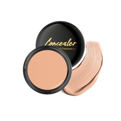QIC Under Eye Concealer - Pot Concealer Full Coverage Brightener Waterproof to Cover Blemishes, Dark Circles, Redness And Spots Crease-Proof Color Corrector Makeup(Deep Skin Tone,0.53Oz)