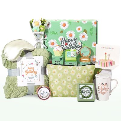 Birthday Gifts for Women, Daisy Happy Birthday Gift Basket for Women Self Care Gifts Happy Birthday Gift Baskets for Her ,Girlfriend,Wife,Mom,Grandma, Gifts Box Set with Coffee Mug For Women
