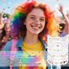 8Pcs Face Makeup Patches, Glitter Freckles Face Tattoo for Teenagers & Young Women, Sparkle Freckles Makeup Patches, Waterproof Face Glitter Freckles for Christmas (8PcsE Rainbow) view 3