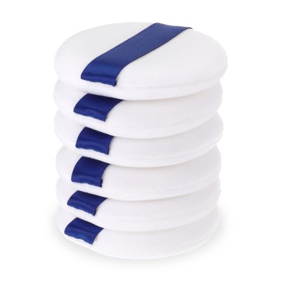 6PCS Face Powder Puffs, 3 Inch Ultra Soft Washable Velour Makeup Powder Puffs for Loose Mineral Body Powders