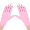 AIRSEE UV Gloves for Nail Lamp,Professional UPF50+ UV Protection for Manicures Nail Art,Fingerless Gloves That Shield Skin from The Sun and Manicure (Light Pink) view 1