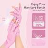 AIRSEE UV Gloves for Nail Lamp,Professional UPF50+ UV Protection for Manicures Nail Art,Fingerless Gloves That Shield Skin from The Sun and Manicure (Light Pink) view 2