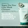 AROMATICA Super Tea Tree Clay Mask Cleanser, Blackhead Remover & Pore Minimizer for Face, Korean Face Wash with Tea Tree Oil, 2 In 1 Acne Skin Care Clay Mask & Cleanser, Oil control (5.0 fl oz) view 2