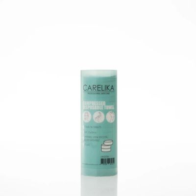 Carelika Compressed Towels 100% Biodegradable Viscose, 23x30cm, 20-Pack Travel-Friendly Disposable Towels in Tablet Form, Soft & Eco-Friendly