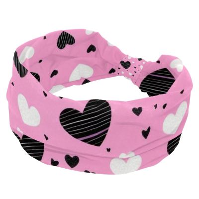 1 Pack Headbands for Women Non Slip Elastic Sports Hair Bands for Women, Soft Cloth Headband for Workout Yoga Fashion Hair Accessories,Art Love-1751