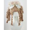 TTYAO REII Kawaii Big Bow Lace Headband for Women Bowknot Hairband Elegant Hair Hoop Lolita Accessories for Tea Party (Beige Blue Pink, M) view 2