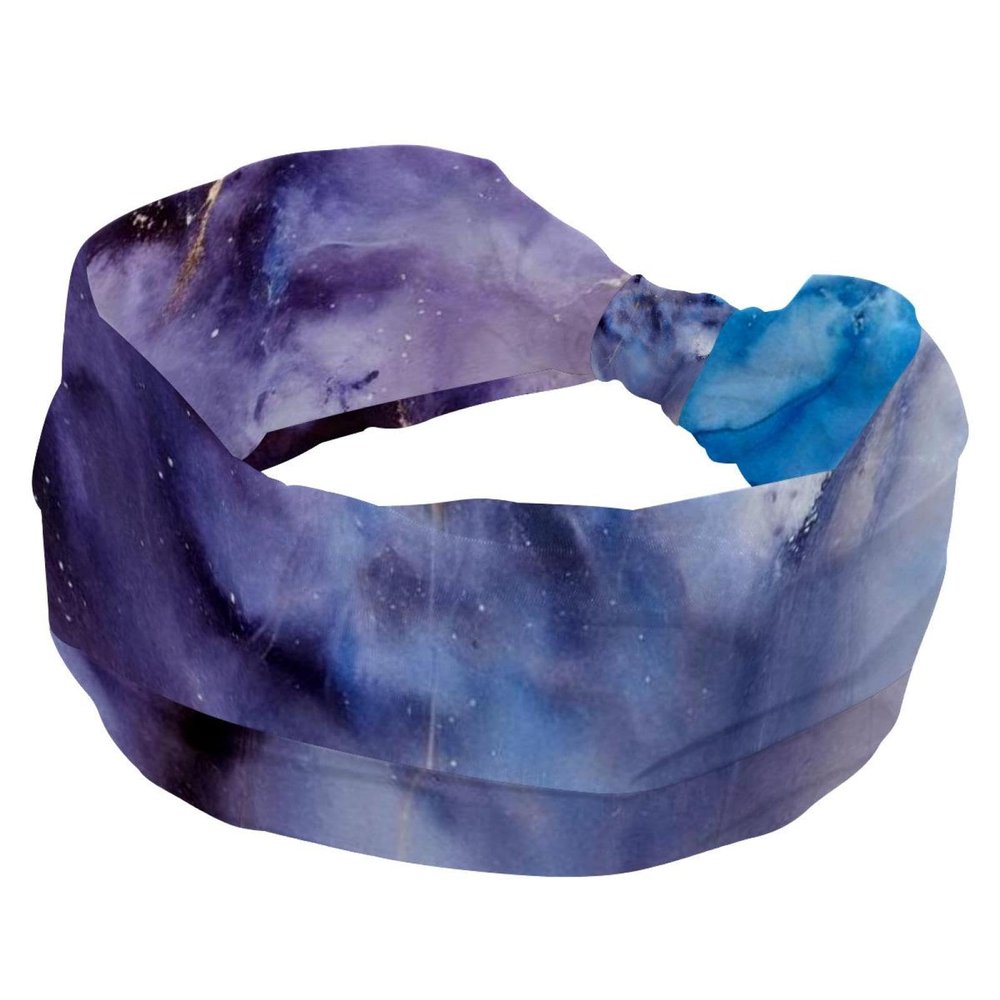 1 Pack Headbands for Women Non Slip Elastic Sports Hair Bands for Women, Soft Cloth Headband for Workout Yoga Fashion Hair Accessories,Retro Aesthetic Marble-1430