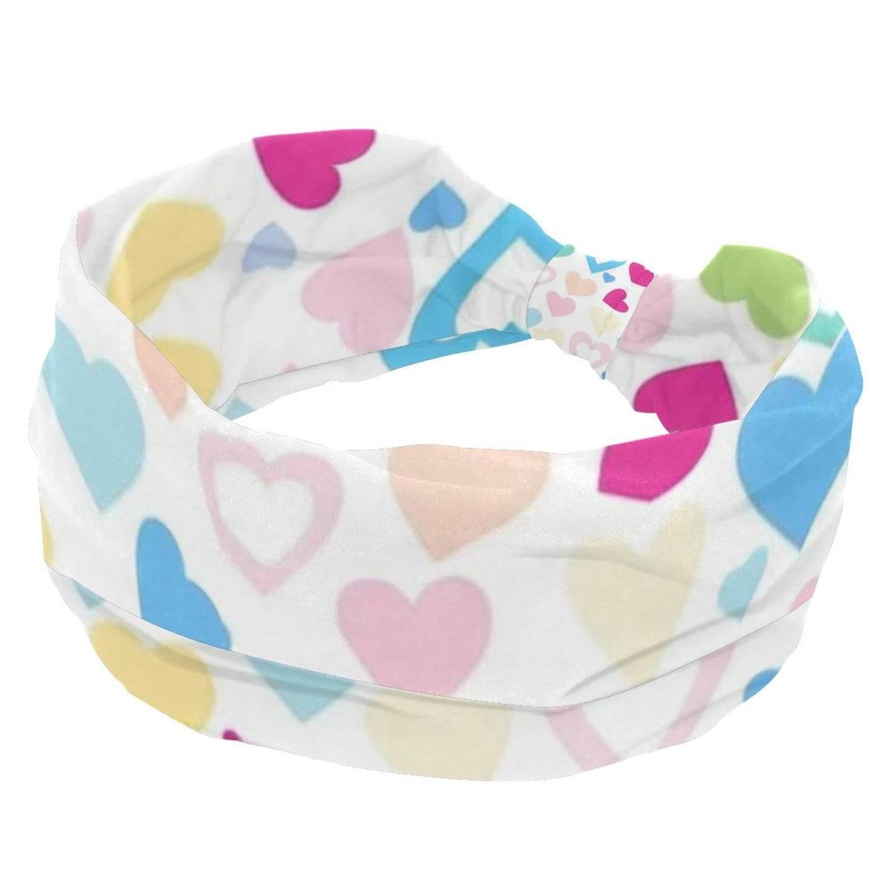 1 Pack Art Love-1734 Elastic Soft Fabric Non-Slip Women's Fashion Headbands - Soft, Wide, and Stylish for All Occasions