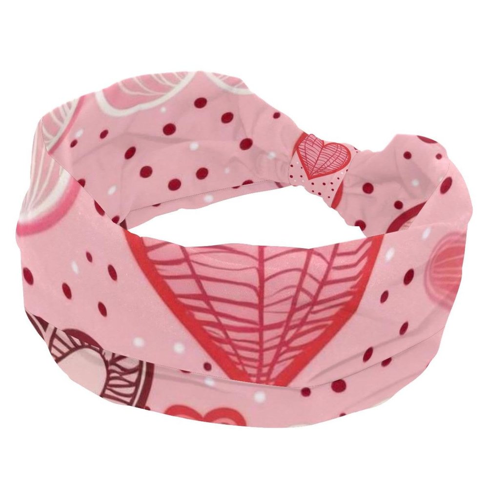 1 Pack Headbands for Women Non Slip Elastic Sports Hair Bands for Women, Soft Cloth Headband for Workout Yoga Fashion Hair Accessories,Art Love-1790